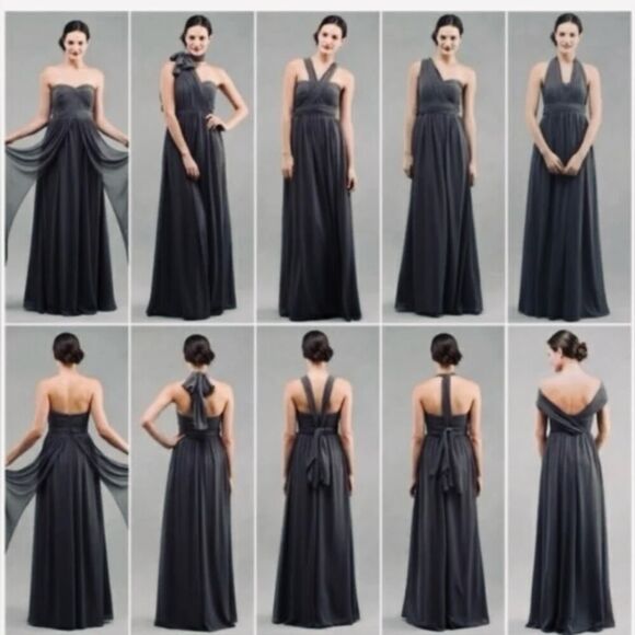 Jenny Yoo Aidan Convertible Strapless Dress Black Size 2 - Picture 1 of 13